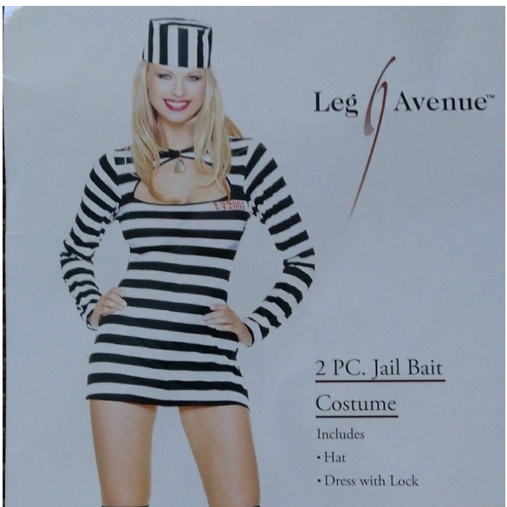 Leg Avenue Striped Jail Costume